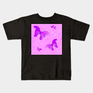 Seamless pattern from butterflies ( Pink ) Kids T-Shirt